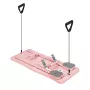 REBEL RBA-3069-PK 9-in-1 Pilates Bar rinkinys su pasipriešinimo juostomis, durų inkaru, pėdų dirželiais ir nešiojimo krepšiu – rožinė