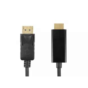 Accura DisplayPort į HDMI laidas 3,0 m 4K@60Hz 18Gbps HDCP 2.2 auksuotas juodas