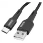 Somostel USB-A į USB-C Quick Charge 3.0 laidas 1m, juodas