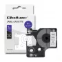 Qoltec DYMO D1 suderinama etikečių juosta 40913, 9 mm x 7 m, balta su juodu spaudiniu