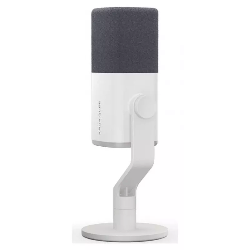 Krux Qube XLR/USB kondensatorinis mikrofonas baltas