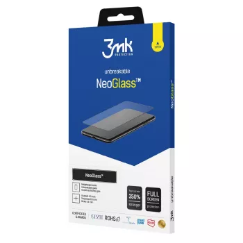 3MK NeoGlass hibridinio stiklo ekrano apsauga, skirta Samsung Galaxy A33 5G – juodas rėmelis
