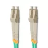 Qoltec 5m LC/UPC į LC/UPC Duplex Multimodinis OM3 šviesolaidžio kabelis, turkio spalvos