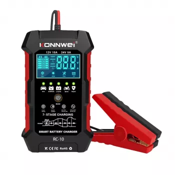 KONNWEI RC-10 12V/24V akumuliatoriaus testeris su užvedimo ir įkrovimo sistemos testu