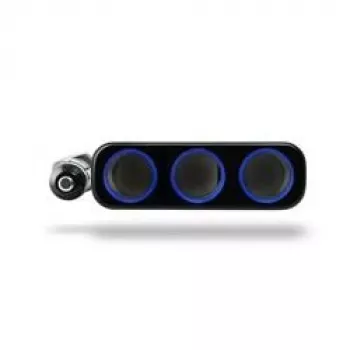 Xblitz R3 3 lizdų automobilinis maitinimo skirstytuvas su 2 USB prievadais, 12V/24V, 120W, 70cm laidas, juodas