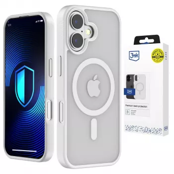 3MK Smoke MagCase, skirtas Apple iPhone 17 – baltas