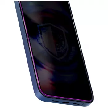 3MK HardGlass MaxPrivacy privatumo apsauginis stiklas, skirtas Samsung Galaxy S24 Ultra, su aplikatoriumi - juodas