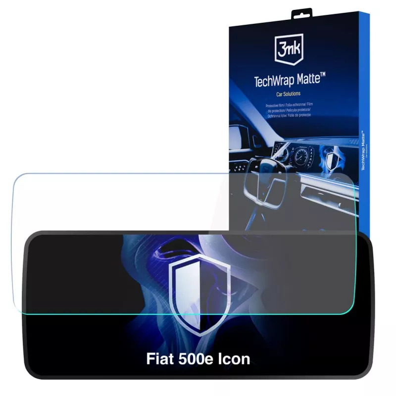 3MK PROTECTION TechWrap matinis ekrano apsauginis stiklas Fiat 500e Icon 10,25 colio centriniam ekranui (2025+)