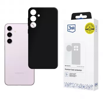 3mk Matt Case Pro Samsung Galaxy S24 – juodas lankstus TPU dėklas nugarėlei, karinės klasės apsauga nuo kritimo, atsparus pageltimui, matinis