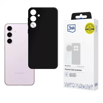 3mk Matt Case Pro Samsung Galaxy S24 – juodas lankstus TPU dėklas nugarėlei, karinės klasės apsauga nuo kritimo, atsparus pageltimui, matinis