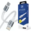 3mk Hyper Cable N-SERIES USB-C į Lightning 1m 9V/2A 20W balta