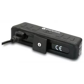 EverActive BL-150R dviejų spindulių priekinė lemputė su judesio jutikliu, 150 liumenų, IPX4 atspari purslams, raudonas/baltas LED, 3x AAA