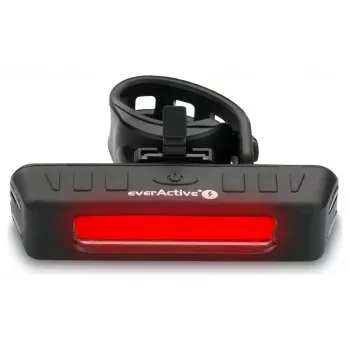 EverActive BL-150R dviejų spindulių priekinė lemputė su judesio jutikliu, 150 liumenų, IPX4 atspari purslams, raudonas/baltas LED, 3x AAA