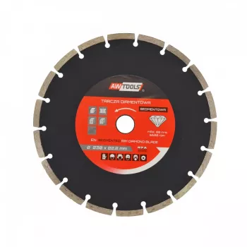 AWTOOLS AW45351 deimantinis šlifavimo dubuo 125 mm turbo segmentas betonui, mūrui, akmeniui - sausas šlifavimas, 22,23 mm anga
