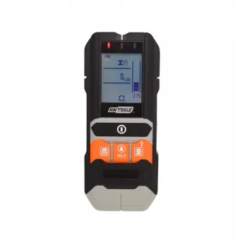 AWTOOLS 4-in-1 daugiafunkcis detektorius – metalo, kintamosios srovės laidų, medienos ir drėgmės jutiklis su LCD ekranu, garso signalu ir automatine kalibracija