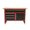 AWTOOLS dirbtuvės stalas su 4 stalčiais 120x60x85 cm pilkas/mėlynas