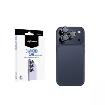 MyScreen Diamond Glass fotoaparato objektyvo apsauga, skirta Apple iPhone 17 Pro - itin skaidrus 9H grūdintas stiklas, atsparus įbrėžimams, lengvai montuojamas