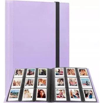 LOVEINSTANT Violetas fotoalbumas 360 momentinių nuotraukų - tinka Fujifilm Instax Mini, Xiaomi, Polaroid, Canon, HP, Kodak