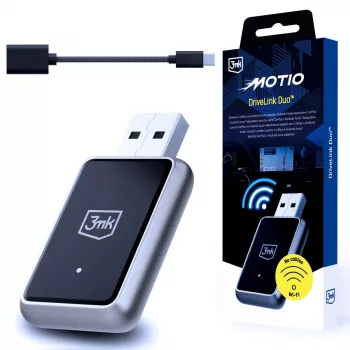 3mk DriveLink Duo magnetinis belaidis automobilinis įkroviklis su ventiliacijos ir prietaisų skydelio laikikliu, 15W Qi, MagSafe suderinamas, juodos spalvos