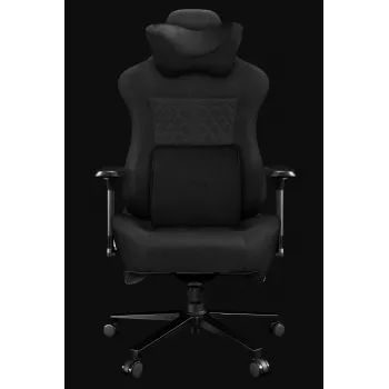YUMISU 2052 žaidimų kėdė, audinio apmušalas, juodos spalvos (Y-2052-GB-M)