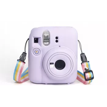 LOVEINSTANT Silicone Protective Case, skirtas Fujifilm Instax Mini 12 – violetinė