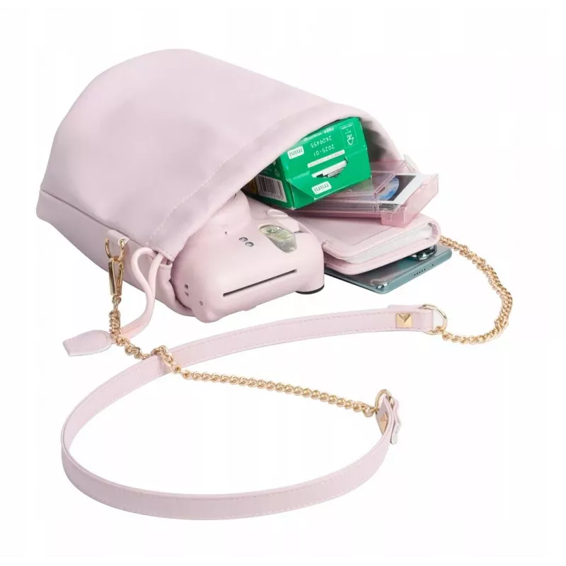 LOVEINSTANT baltas dirbtinės odos apsauginis dėklas-krepšys Fujifilm Instax Mini 12, 11, 40, 9, LiPlay, Evo, Link 2se, Square SQ40, SQ6, SQ1, SQ20, SQ10