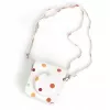 LOVEINSTANT Polka Dot PU odos dėklas, skirtas Fujifilm Instax Mini 12, su nuimamu dirželiu ir magnetiniu užsegimu