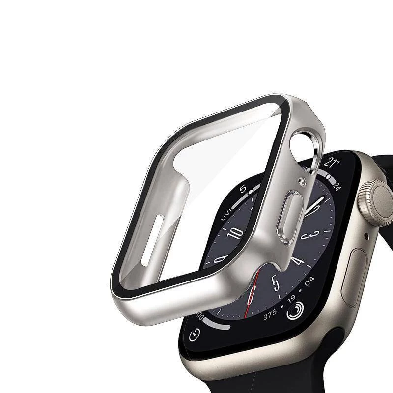Crong Hybrid Watch Case su grūdintu stiklu, skirtas Apple Watch 40mm - Starlight