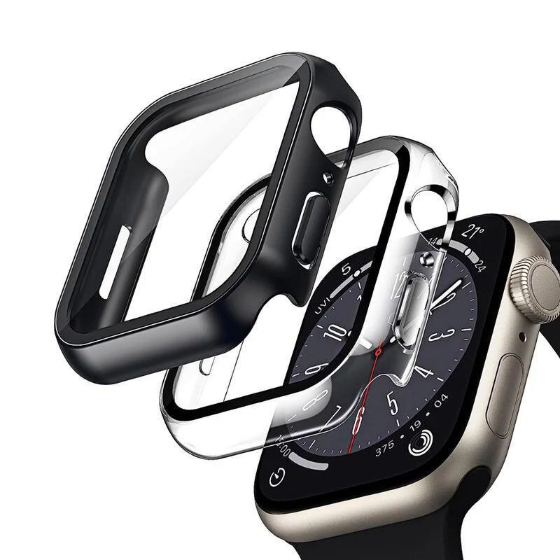 Crong hibridinis dėklas su grūdintu stiklu, skirtas Apple Watch 40mm - skaidrus