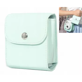 LOVEINSTANT Green PU Leather Photo Album Case, skirtas Fujifilm Instax Square nuotraukoms, 64 nuotraukos, mygtuku užsegamas, permatomomis kišenėmis