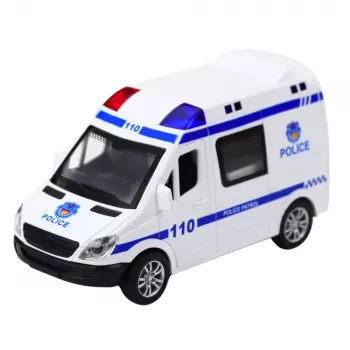 LEAN TOYS policijos automobilis ir greitosios pagalbos automobilis – inerciniai avariniai automobiliukai su šviesomis ir garsais, atidaromos durelės, įvairus asortimentas