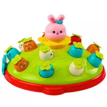 LEAN TOYS Arkadinis žaidimas „Mušk morkas“ su šokinėjančiu zuikiu