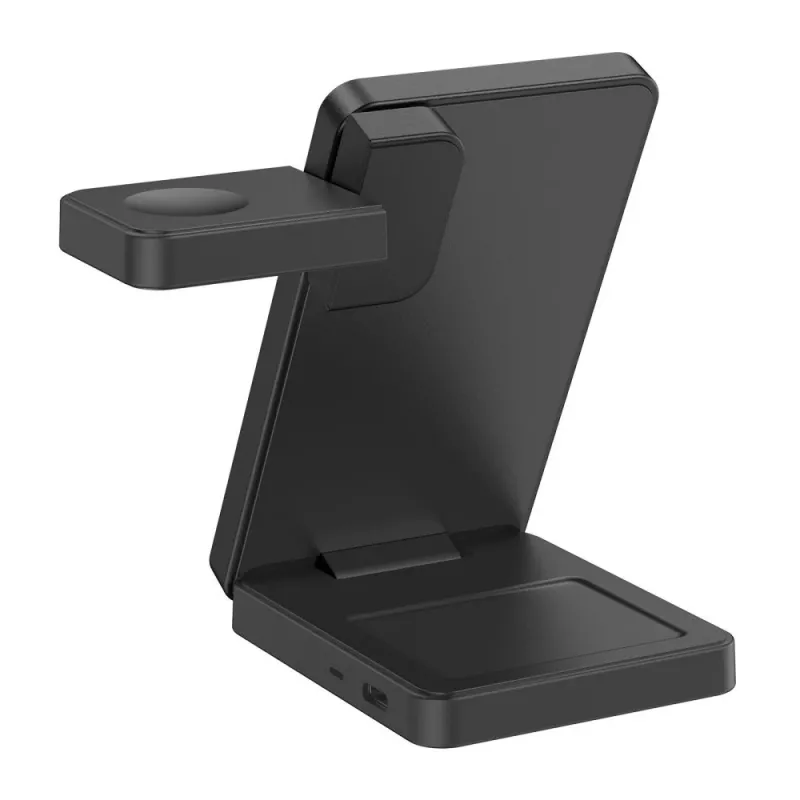 TECH-PROTECT A56 3-in-1 magnetinis MagSafe belaidis įkroviklis 25W Qi2.2 juodas