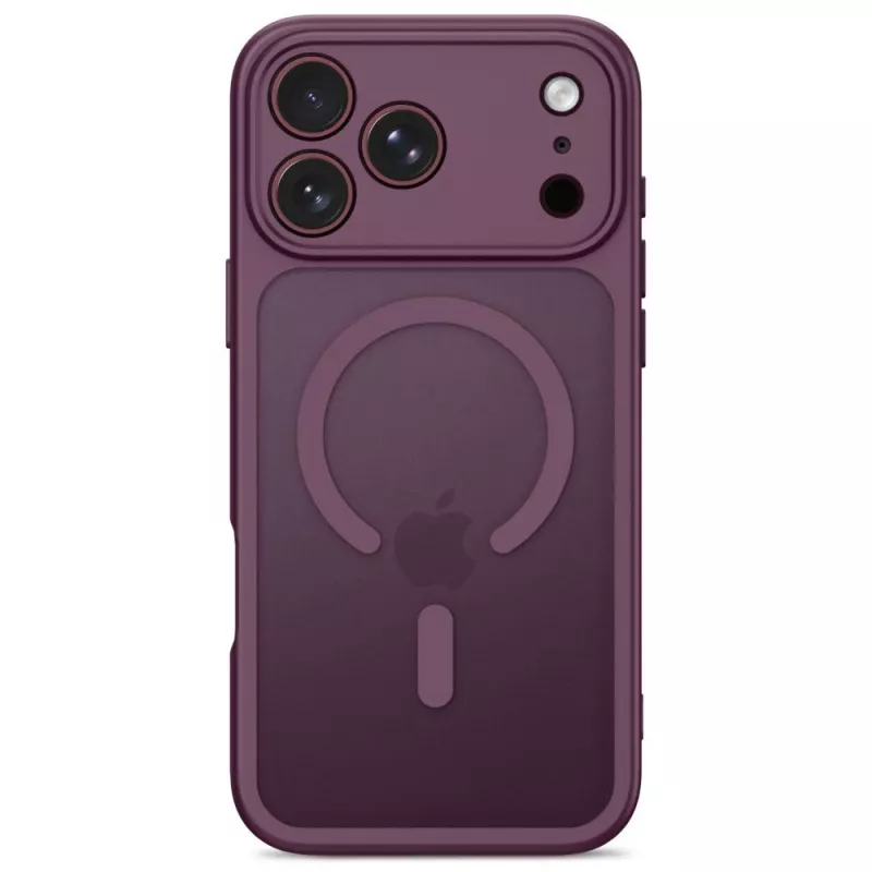 Tech-Protect Basicmag Magsafe iPhone 17 Pro Max / 18 Pro Max matinis tamsiai vyšninis dėklas