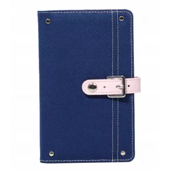 LOVEINSTANT Denim fotoalbumas, skirtas Fujifilm Instax Mini – talpina 108 nuotraukas, PU odos viršelis, 18 puslapių, mėlynas