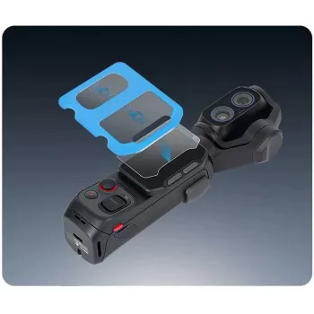 SUNNYLIFE 9H grūdinto stiklo ekrano ir objektyvo apsaugos rinkinys, skirtas Insta360 Luna Ultra, su AR danga, 2,5D kraštais ir montavimo priedais