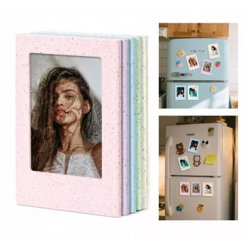LOVEINSTANT 5x magnetinių nuotraukų rėmelių rinkinys Fujifilm Instax Mini – pastelinės spalvos, tvirtinimas prie šaldytuvo