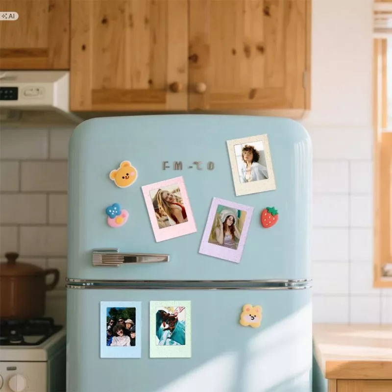 LOVEINSTANT 5x magnetinių nuotraukų rėmelių rinkinys Fujifilm Instax Mini – pastelinės spalvos, tvirtinimas prie šaldytuvo