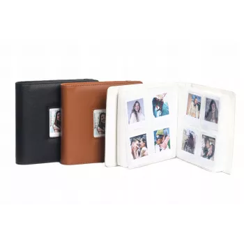 LOVEINSTANT fotoalbumas, skirtas Polaroid Go, 36 lapų, 288 nuotraukoms, ruda PU oda
