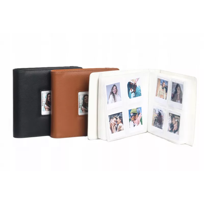 LOVEINSTANT fotoalbumas, skirtas Polaroid Go, 36 lapų, 288 nuotraukoms, ruda PU oda