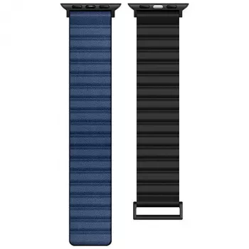 Beline Magnetic Pro Apple Watch dirželis 38/40/41 mm juodas/mėlynas