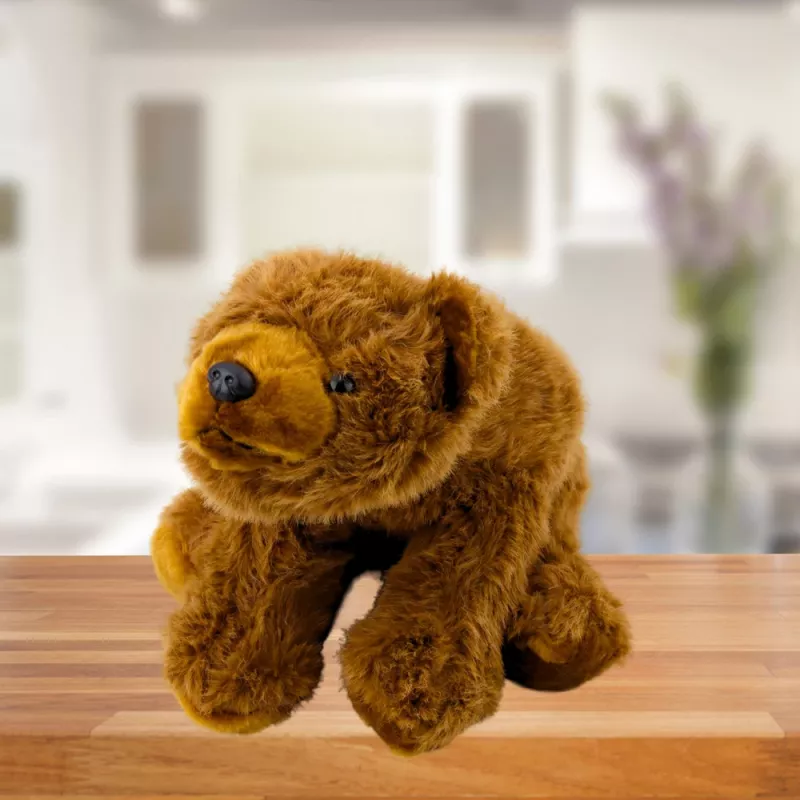 LEAN TOYS Pliušinis žaislas Rudas meškiukas 28 cm
