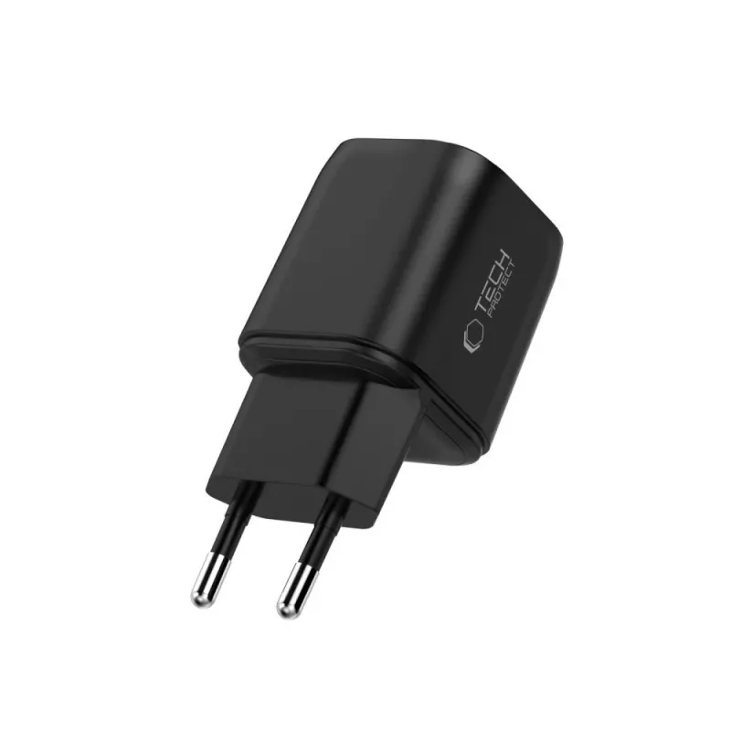 TECH-PROTECT NCA100W-GaN 3 prievadų GaN sieninis įkroviklis 100W PD 3.2 / QC3.0 juodas