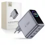 TECH-PROTECT POWERVISION NC140W-GaN 4 prievadų tinklo įkroviklis PD 140W / QC3.0 tamsiai pilkas