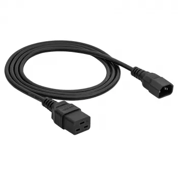 AKYGA AK-UP-02 1,8 m ilgio prailginimo kabelis IEC C14 – C19, juodas