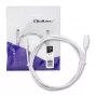 Qoltec USB 2.0 Type-C vyriškas į Type-C vyrišką laidas 2 m baltas