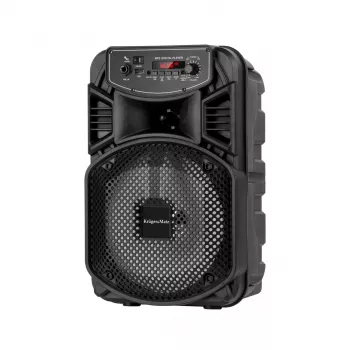 Kruger & Matz Music Box nešiojamas belaidis garsiakalbis 10W Bluetooth 5.0 TWS FM Radio AUX microSD USB juodos spalvos