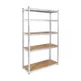 Rebel RB-1252 metalinė lentyna 205x120x45 cm sidabrinė, 5 lentynos, 875 kg