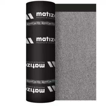 BASE V Underlay Roofing Felt S3.0 S-F 10m2 - SBS modifikuotos bitumo liepsnos užlydymo membrana, stiklo pluošto armuota, smėliuota danga, 3mm, 1m x 10m rulonas, juoda/pilka