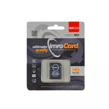 IMRO 32GB microSDHC atminties kortelė su SD adapteriu, Class 10 UHS-I U1 A1, iki 80MB/s